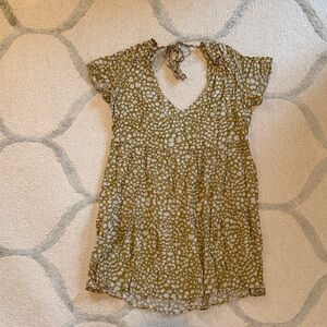 Show Me Your MuMu Olive and Cream Mini Dress